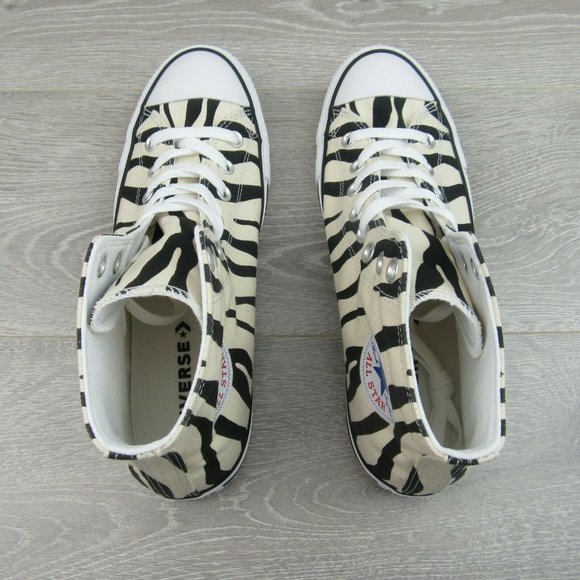 Converse CTAS HI Top Zebra Striped Sneakers - Picture 7 of 9